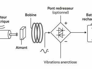 Internet des Objets (IoT) et Capteurs : Système de récupération et de conversion d’énergie vibratoire en électricité pour rechargement de batteries