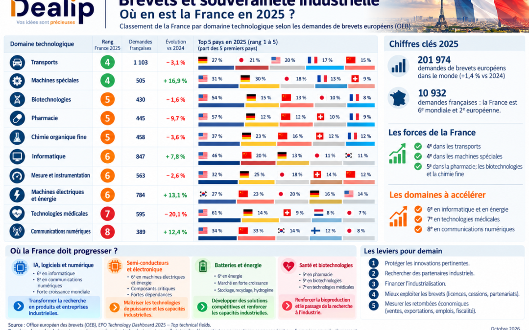 Brevets et souveraineté industrielle : dans quels domaines la France doit-elle progresser ?